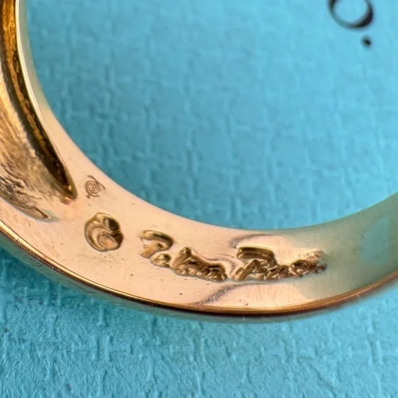 Tiffany & Co. 18k Amethyst Basket Ring Paloma Picasso Graffiti X Etched Gemstone - Picture 6 of 7